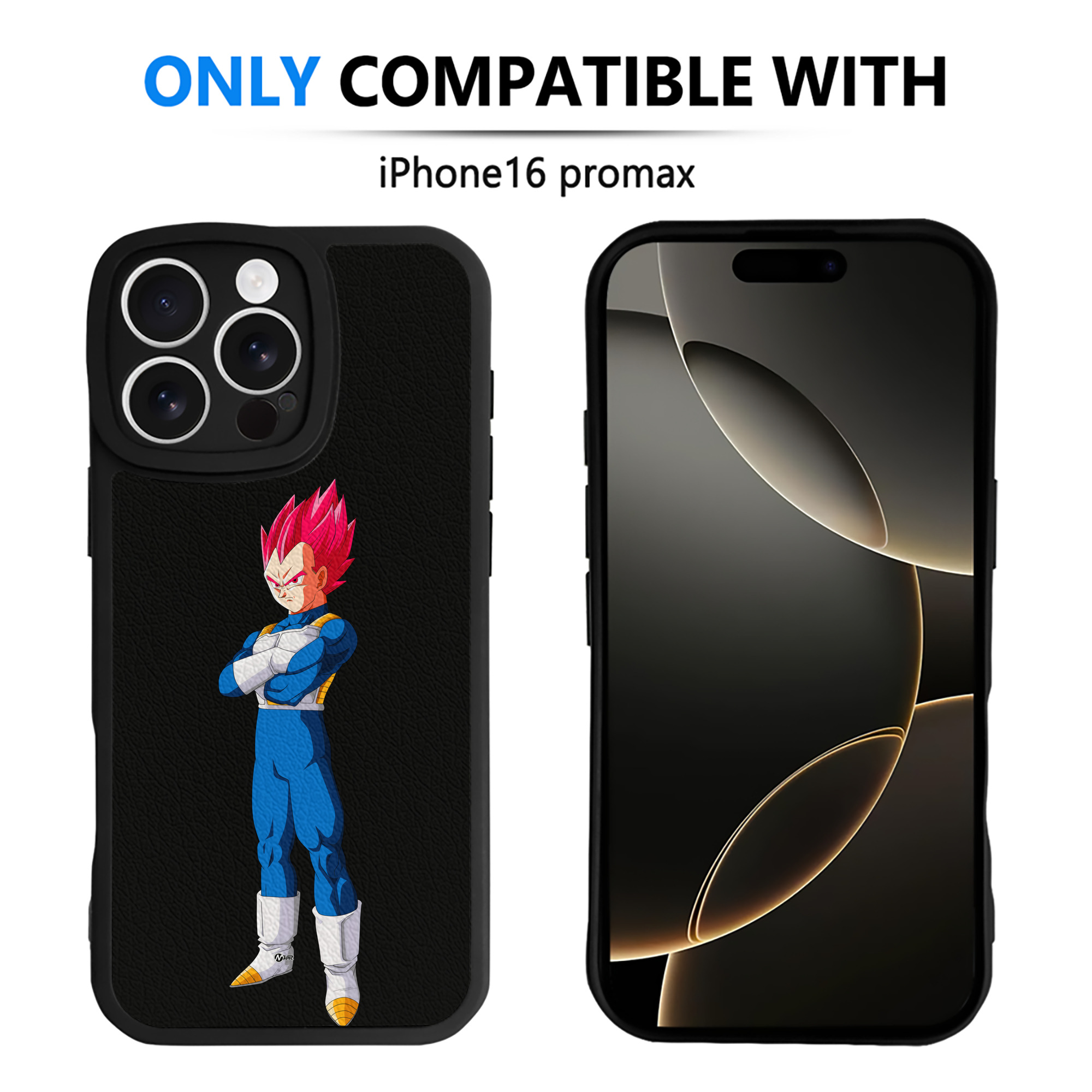（画像用） ドラゴンボール ベジータ四世（Bejīta Yonsei）DRAGON BALL Vegeta IV 【iPhone 16シリーズ対応】シリコンスマホケース（レザー調） 材質：シリコン